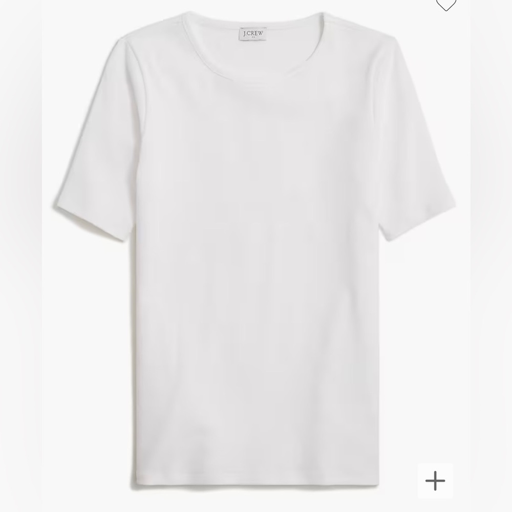 J.CREW Factory NWT White Cotton Short Sleeve Crew Tee Shirt